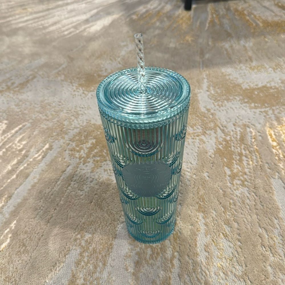 Starbucks 2022 Spring Mermaid Iridescent Holographic Wave Cold Cup Tumbler-24oz